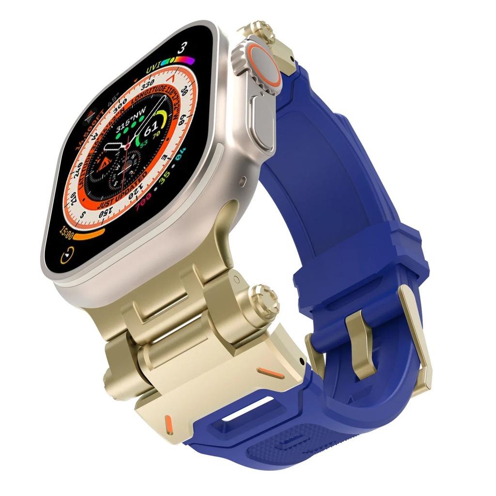 TPU Sports Rubber Band For Apple Watch Ultra 2 49mm 45mm 44mm 42mm Soft Silicone Strap For iWatch Series 9 8 7 6 5 4 se Bracelet