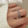 Trendy Colorful Geometric Zircon Open Adjustable Ring for Women - Stylish Index Finger Jewelry