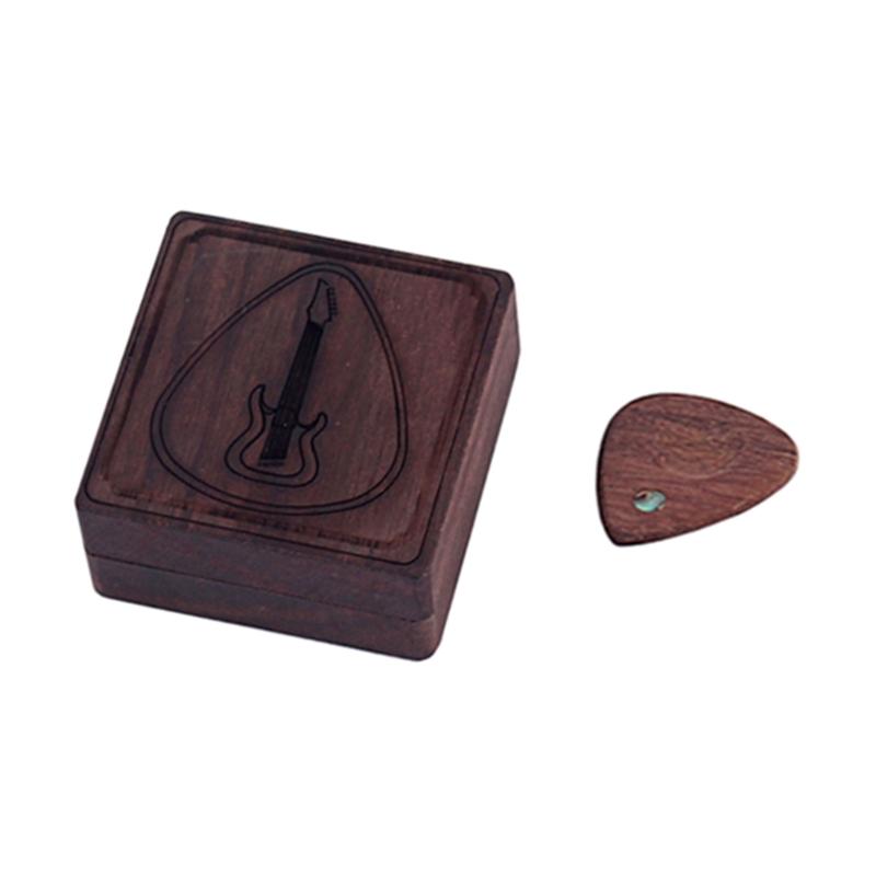 Wooden Guitar Plectrums Storage Box Practical Guitar Pick for Guitar Players Men