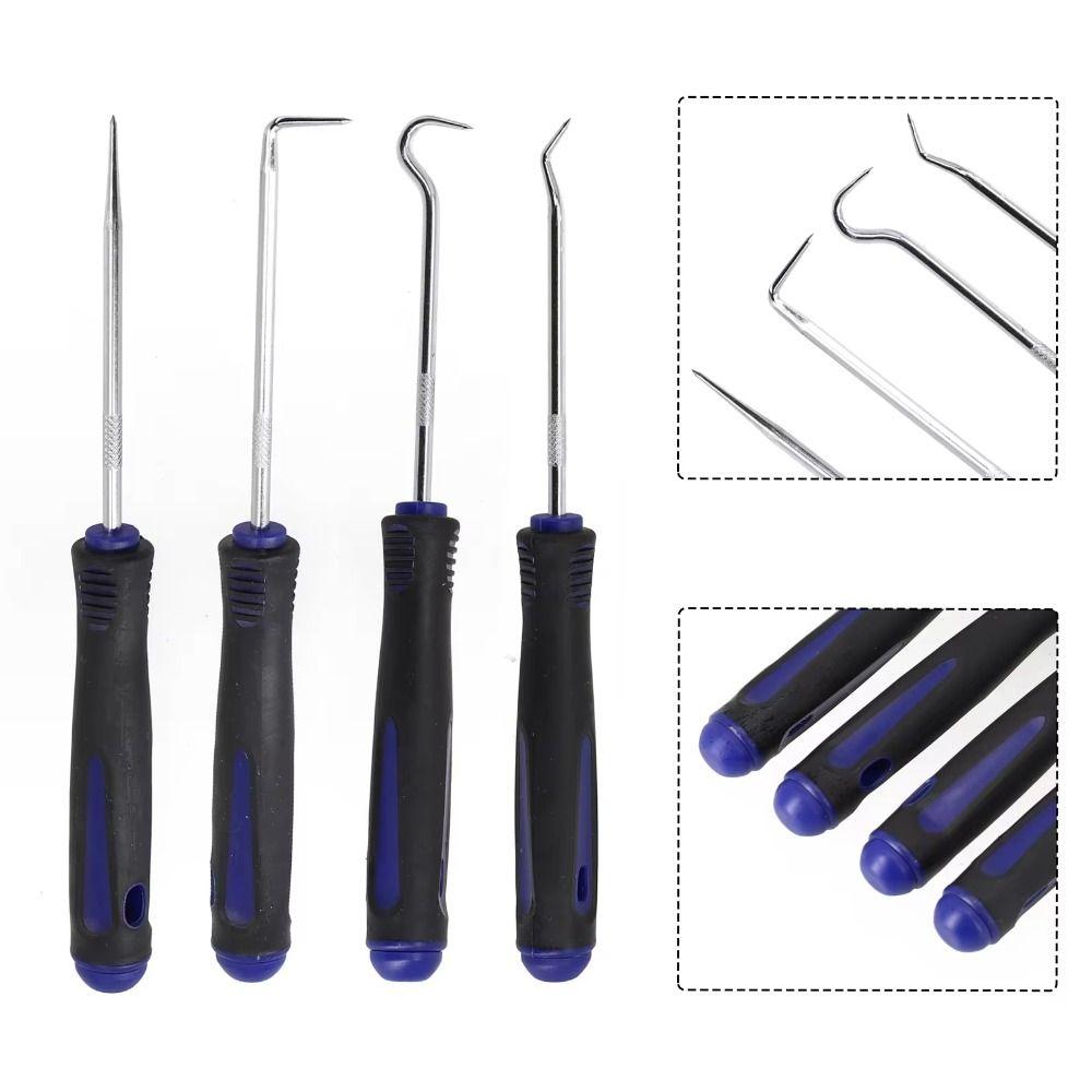 4Pcs/Set Car Repair Tools O-Ring Pick Puller Remover 165mm Seal Gasket Pick Hooks Tools