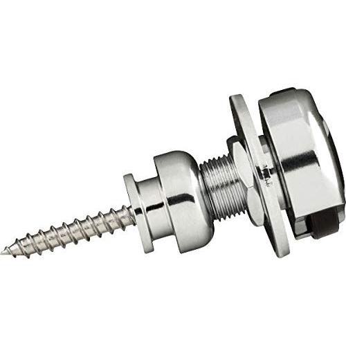 Fender Infinity Chrome Strap Locks Secure Guitar Strap Pins for Electric & Acoustic Guitars