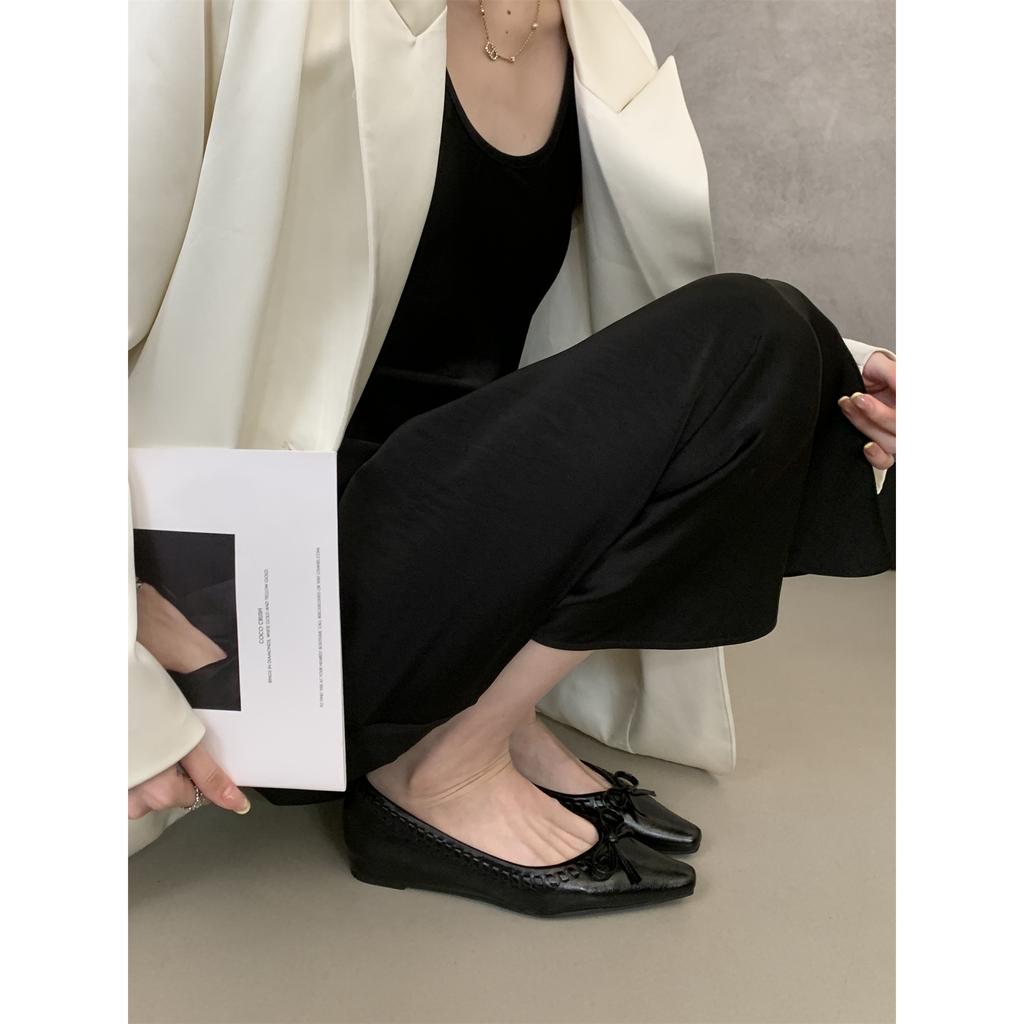 FengLiDa inner height increase bow pointed single shoes women's 2025 spring and autumn new models with skirts ladyshoes women's shoes