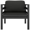Single Sofa with Cushions Aluminum Anthracite