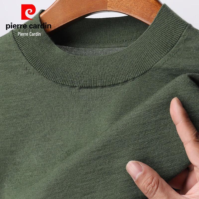 Pierre Cardin Men's 100% Pure Wool Short Sleeve Half Turtleneck Sweater