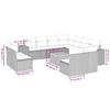 Vidaxl 12-Cz. Garden Furniture Set With Cushions, Grey, Poly Rattan