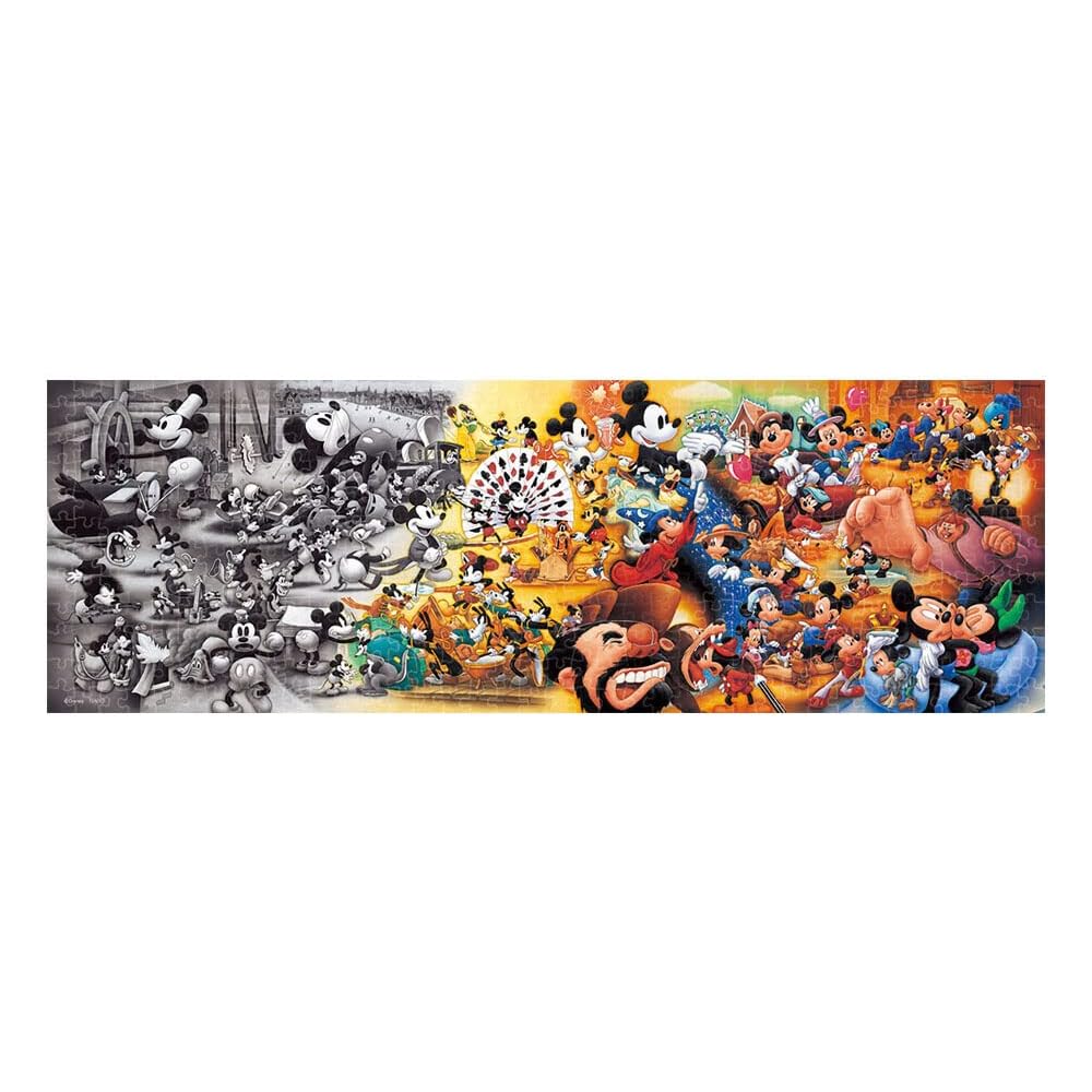 Tenyo Stained Art Puzzle 456 Pieces Disney Mickey Mouse Collection Glow in the Dark 18.5x55.5cm