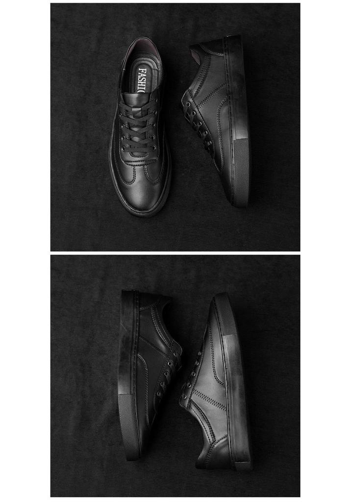 Men's White Leather Canvas Shoes - Plus Size, Breathable, Extra Wide & Trendy
