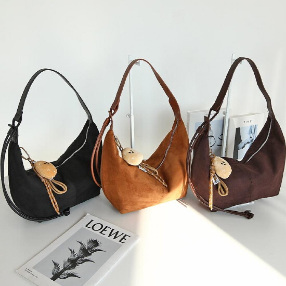 Fromheaven Suede Keyring Shoulder Crossbody Bag