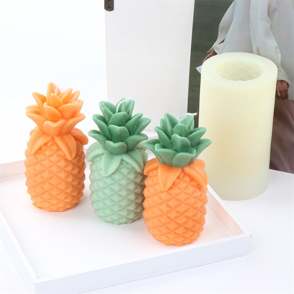 3D Grote Rode Granaatappel Kaarsvorm Siliconen Ananas Ananas Zeep Was Maken Emulatie Guave Fruit Mango Epoxy Hars Huisdecoratie