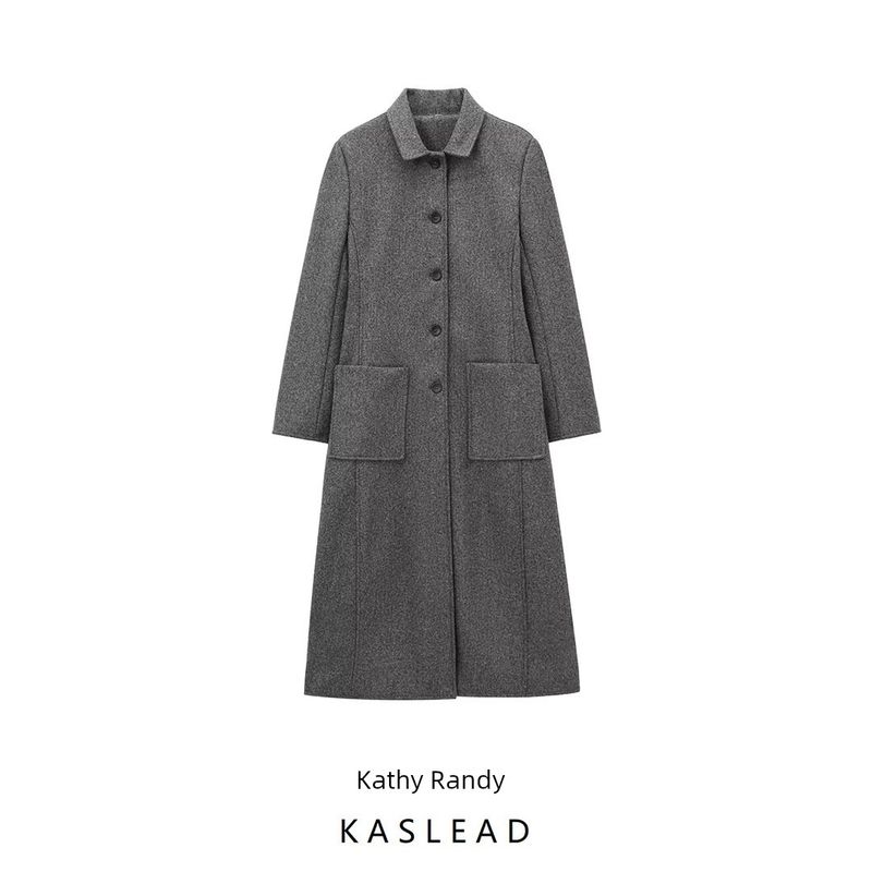 Kaslead New Arrival Women's Fashion Style Stylish Simple and Versatile Blended Coat Outwear 9845715