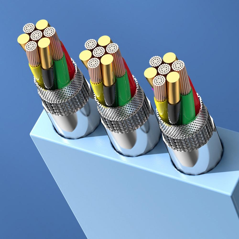 מיקרו USB/סוג C/IOS 3 ב-1 כבל נתונים נשלף כבל טעינה טלסקופי העברת נתונים