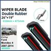 Balais d'essuie-glace en caoutchouc double pour Ford Mondeo 4 2007-2014 Pare-brise avant Accessoires de voiture en caoutchouc 2012 2013 2014
