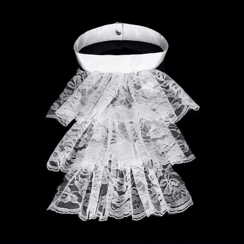 Elegant Elizabethan Neck Ruff Light Weight Collar Medieval Costume Collar for Cosplay and Stage Performers