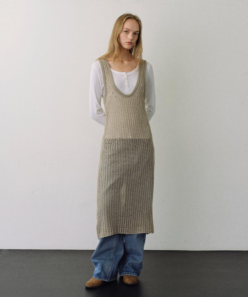 Yulago Deep Knit Long Dress