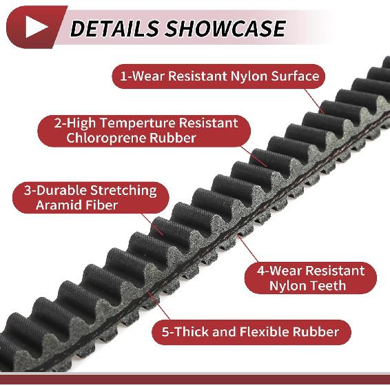 Drive Belt for Suzuki Burgman 400/SkyWave 400 AN400/S 2007-2022 V-Belt No.2760105H00000