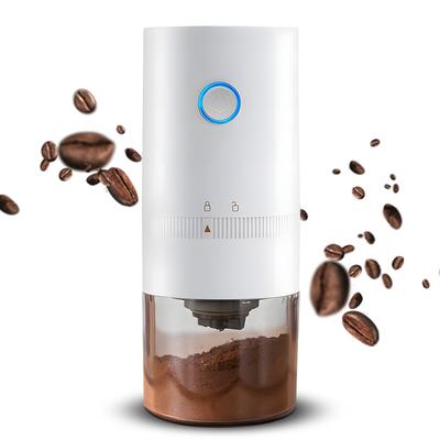 Portable Electric Burr Coffee Grinder Ceramic Blade Burr Grinder USB Rechargeable Coffee Bean