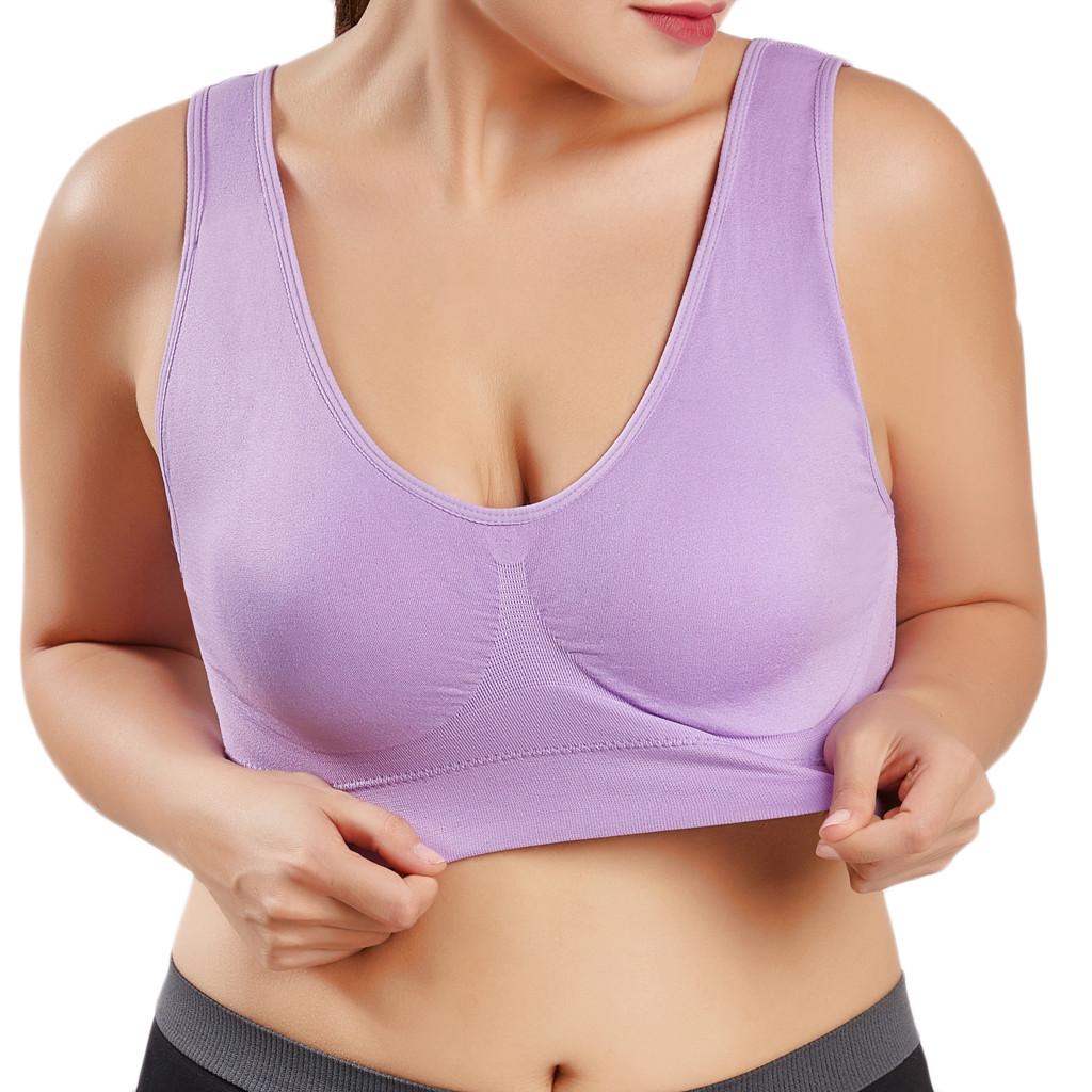 Women Color Plus Size Ultratenká velká podprsenka Sportovní podprsenka Full Bra Cup Tops