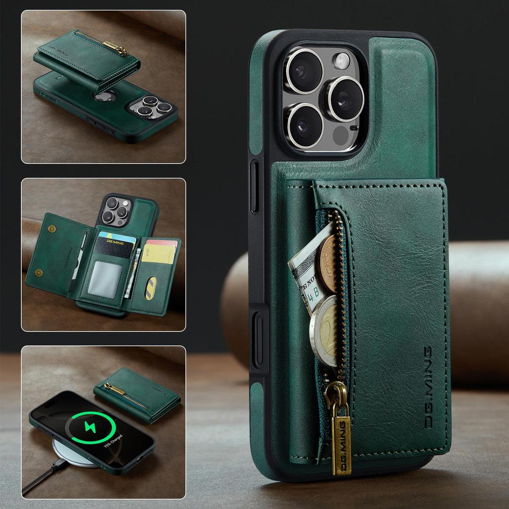 Odpinany na zamek magnetyczny skórzany portfel etui z podstawką na telefon dla iPhone 17 Air 16 15 Plus 13 12 Pro Max Samsung S25 S24 S23 Ultra Google Pokrowiec z przegródką na karty
