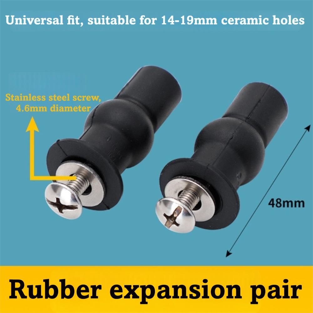 Rubber Material Expansion Mount Screws Toilet Replacement Parts Standard Toilet Seats