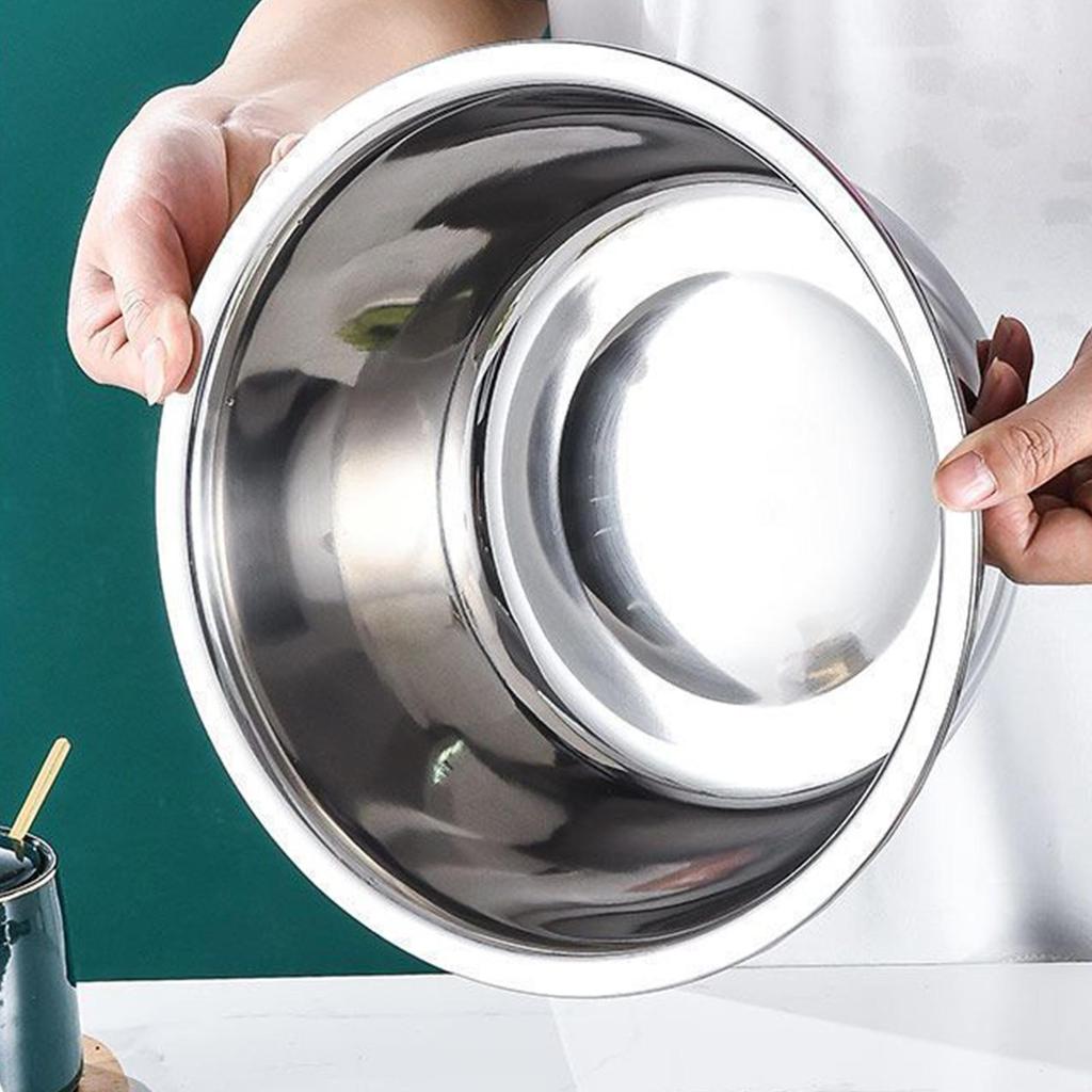 Kitchen Mixing Bowls Stainless Steel Shredding Basin Shredding Mixing Bowls for Baking for Serving Rinsing Food Storage Salad