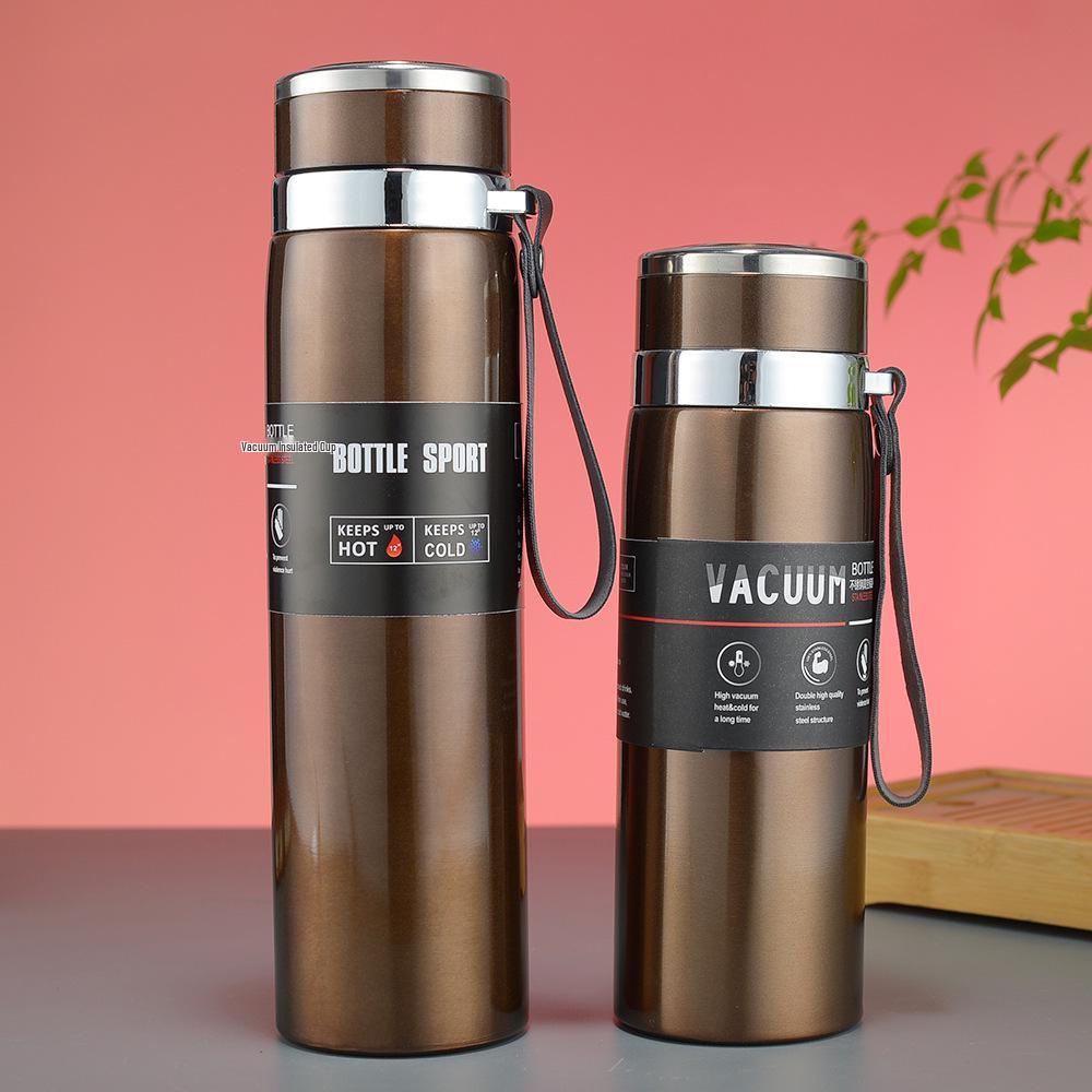 316 Stainless Steel Insulated Cup with Tea Infuser and Handle Rope