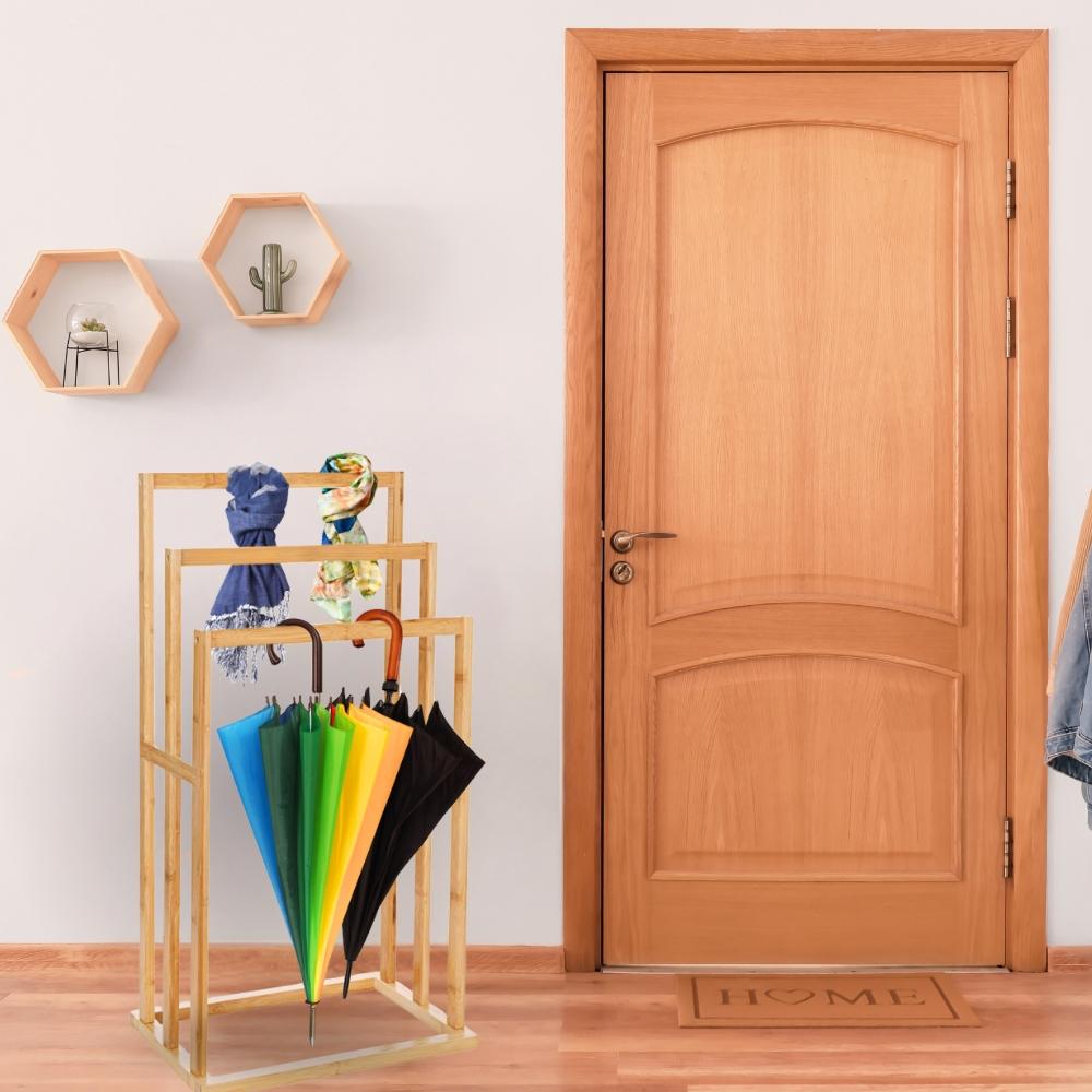 Bathroom rack, wooden, bamboo, ladder, shelf, universal