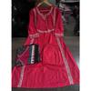 Indian Pakistani Top Tunic Kurti Pant Dupatta Set Women Bollywood Salwar Kameez VF-20175