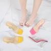 2025 summer new fish mouth women's cool slippers sexy wine glass heel high heels
