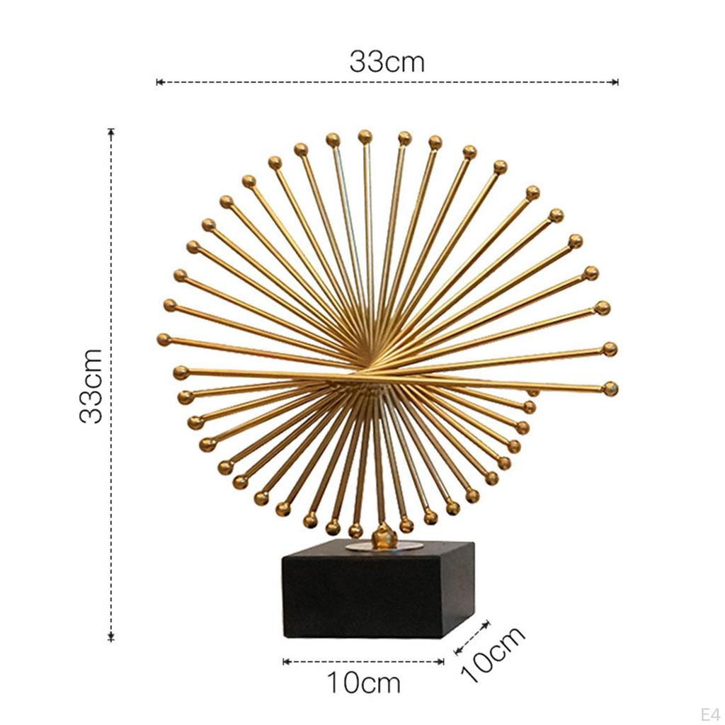 Geometric Figurines Home Decoration Novelty Feng Shui Golden Statue Ornaments for Desk Bookshelf
