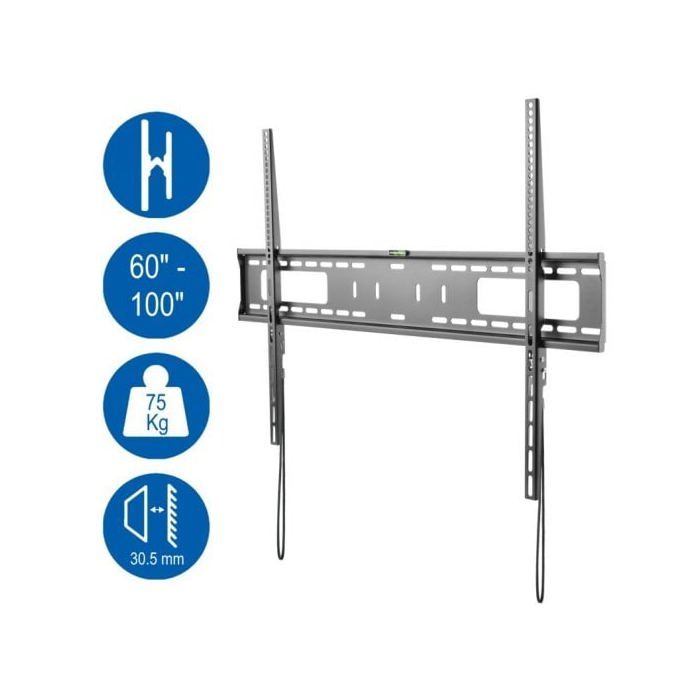 Nástěnný držák TV - EWENT - EW1504 - 60-100 palců - Nosnost 80 kg - Černý
