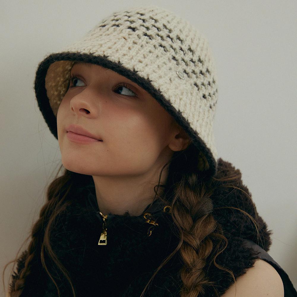 Meleuhen Line Knit Bucket Hat_4Color