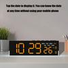 Night Light Digital Alarm Clock Electric Desk Clock with Indoor Temperature Loud Alarm Day of Week for Living Room