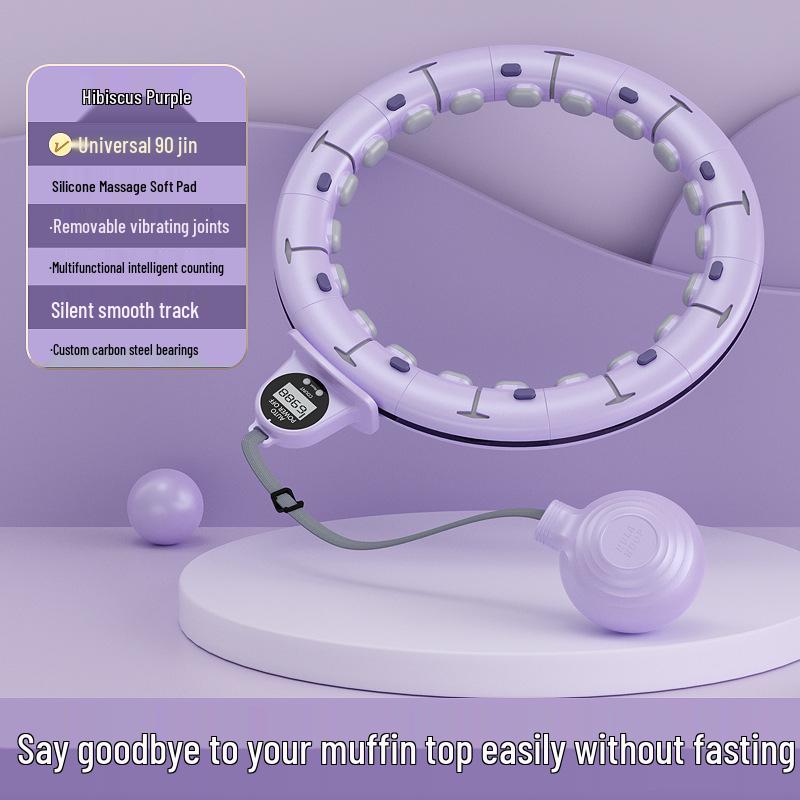 Weighted Hula Hoop for Slim Waist & Fat Burning - Adult Fitness Equipment