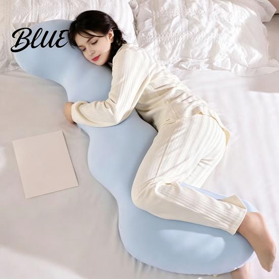 Body Support Cushion Cooling Pillow for Adults & Side Sleepers Breathable L-Shaped Long L Shaped Hugging Pillow Full Leg with Removable Cover