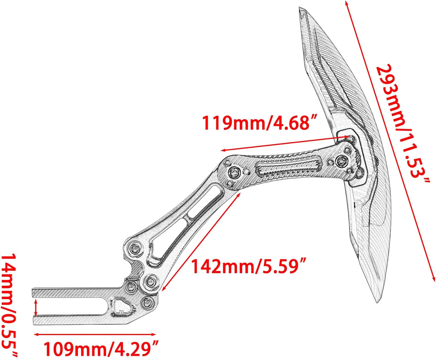 Parafango Posteriore Ruota Moto, Copertura Posteriore Compatibile con Moto Universali Scooter Accessori Estensori-Rosso rosso