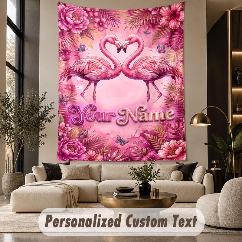 Valentine Love (19) Theme Custom Tapestry Personalized Custom Name Text Wall Hanging Tapestry Home Decor Background Cloth