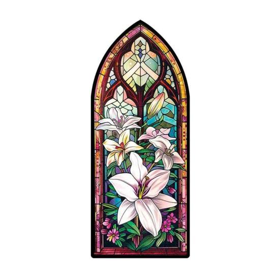 Transparent Bookmark Stained Glass Flower Bookmark Floral Acrylic Suncatcher Colorful Set Plant Book