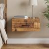Wall Mounted Nightstand Reclaimed Wood Look 49 x 34.5 x 20 cm