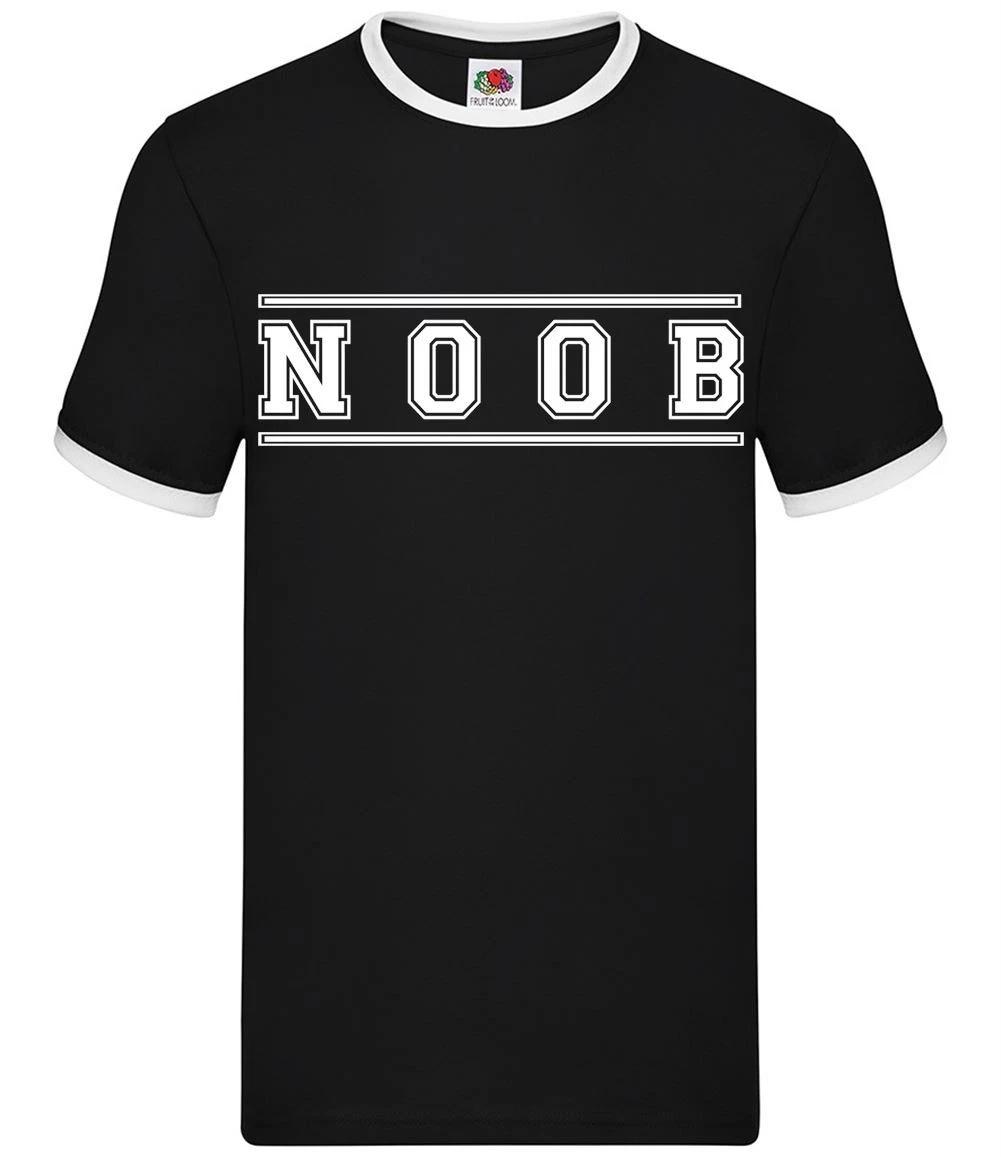 NOOB (College Style) - Mens Ringer - Newbie Geek Nerd Game Gaming XXXL