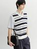 Deonseuteupomaen Chunky Striped Knit Vest_Unisex_Udsw6B130_Navy