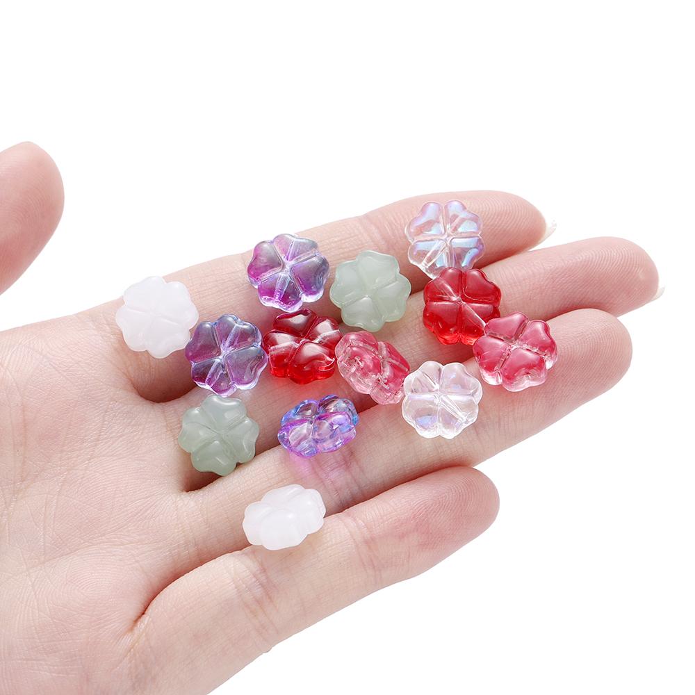 10/20pcs 10mm Czech Lampwork Crystal Flower Spacer Beads Flat Round Loose Beads For DIY Jewelry Making Supplies Accessories