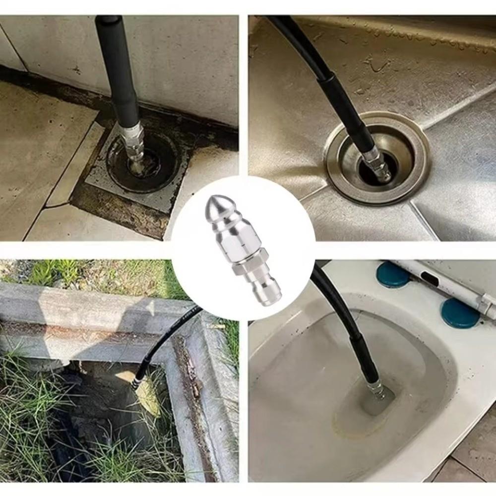 G1/4 " Pressure Washer Sewer Jetter Nozzle Drain Cleaning Washing Accessories Pressure Sprayer Nozzle Mouse Head