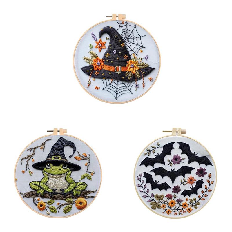 Good-Non-Finished Halloween Series, Cross-Stitch Bag, Embroidery Bag For Beginners, DIY Decoration Home Room