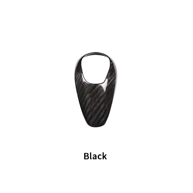 

For BMW F80 F82 F87 M3 M4 M2 M5 F83 F85 X5M F86 X6M F13 Real Carbon Fiber Car Gear Shift Knob Cap Cover Sticker Panel Trim Style B-Black