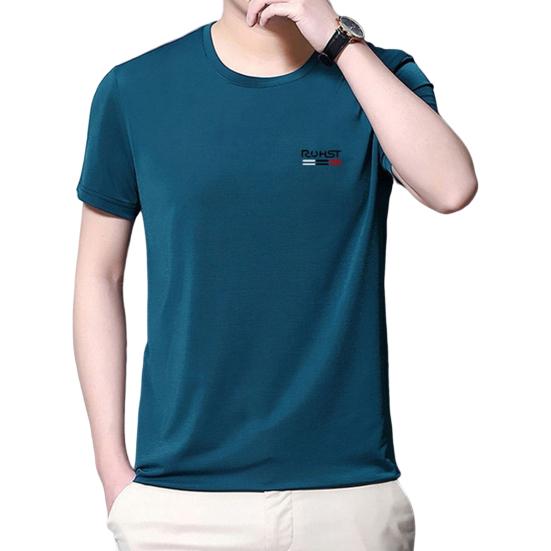 Мужская футболка с круглым вырезом, влагоотводящая, быстросохнущая, с короткими рукавами, летняя, повседневная одежда XL зелёный