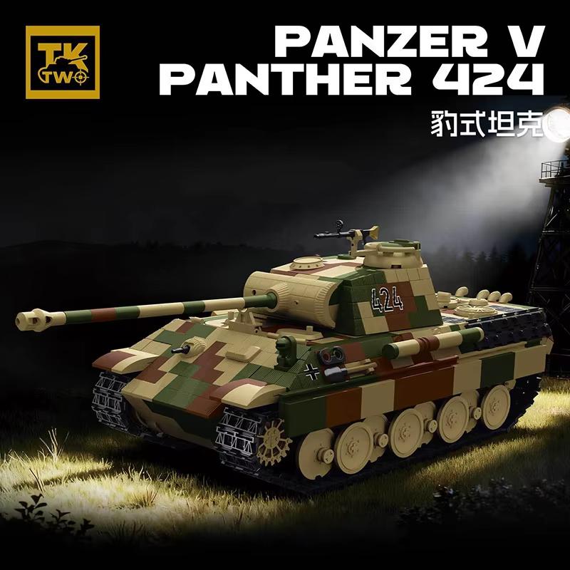TK8002 Carro Armato Pesante Tigre WW2 Modello Serie Campo di Battaglia Militare Giocattoli Fai da Te Blocchi da Costruzione Regali per le Feste dei Ragazzi 1675 Pezzi