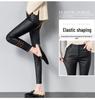 Damen Lederhose mit hohem Bund und Fleece für Herbst/Winter 2021 - Matt, Skinny, Lange Basis-Schicht