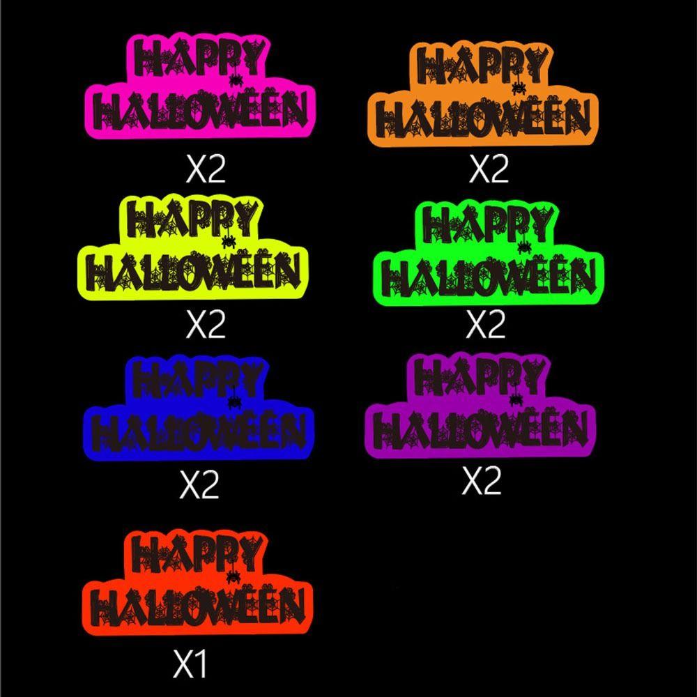 Spider Ghost Pumpkin Cake Insertion Card Paper Cake Flags Halloween Fluorescent Flag  Bar