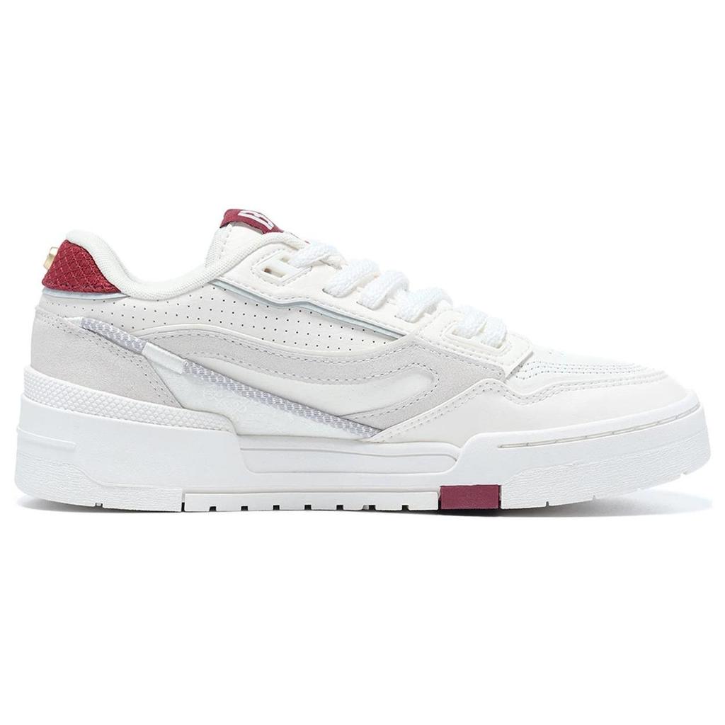 Li Ning 001 BTC Prm Abrasion Resistant Breathable Low Top Skateboard Shoes Women's White Gray AGCT004-3