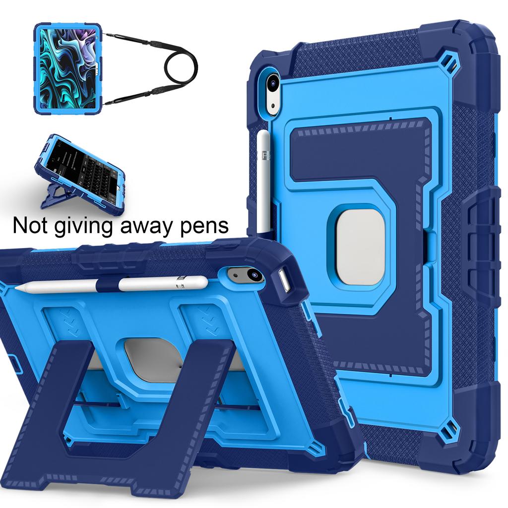 Rugged Armor Kids Case For iPad 10th Air 5 4 10.9 Air 11 13 10.2 8th 9th 9.7 Generation Tablet Stand Shockproof Cover
